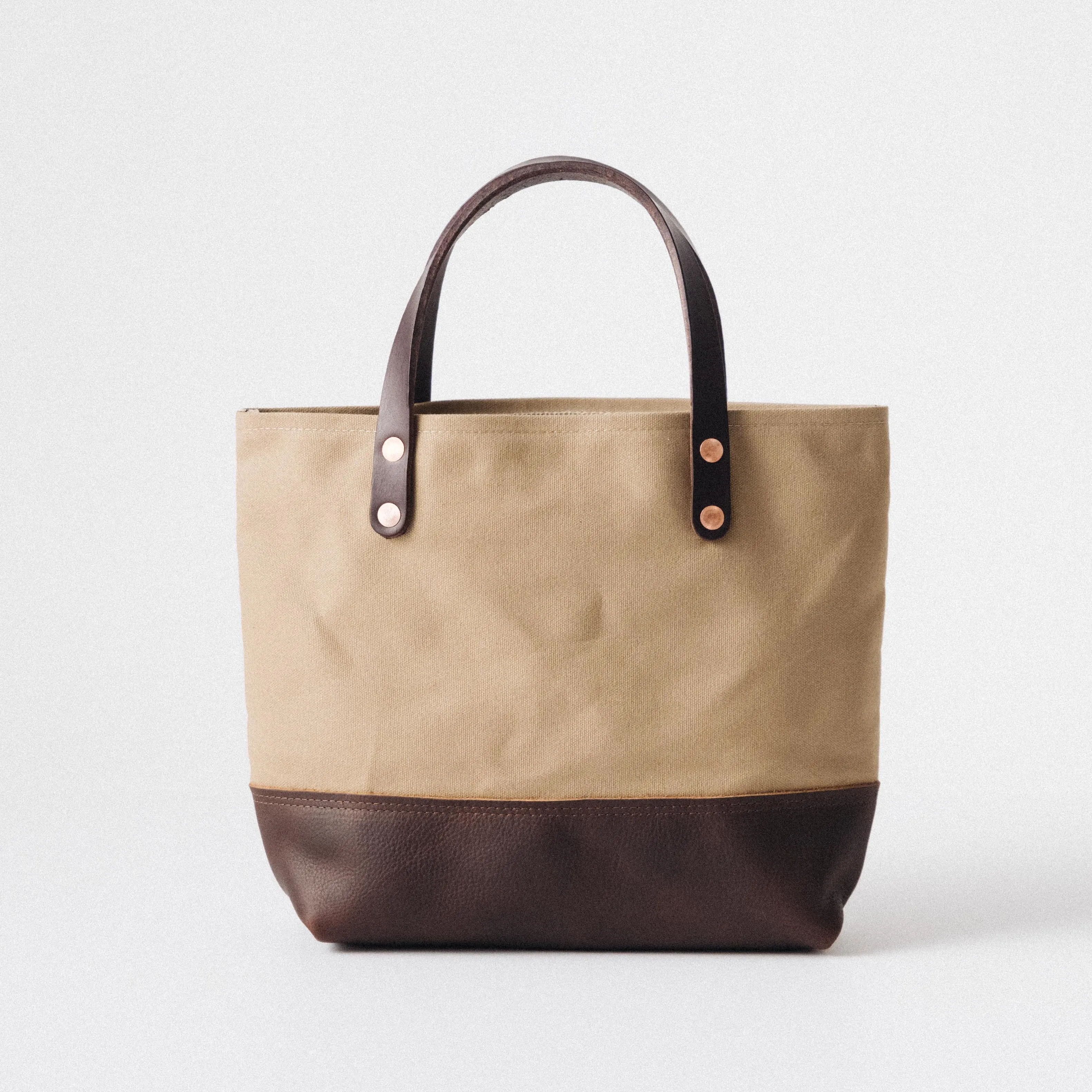 Field Tan Canvas Mini Panel Tote