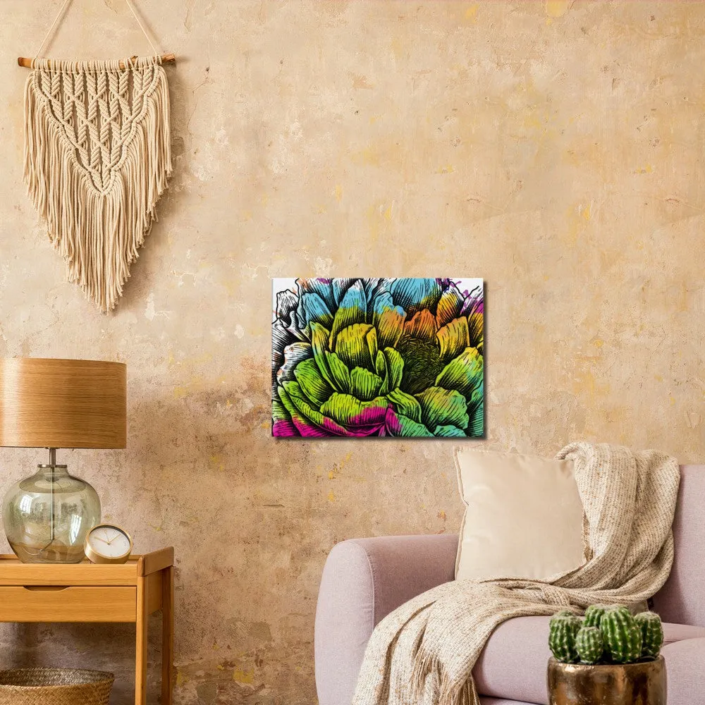 Flower watercolor abstract Canvas wall art