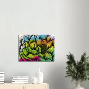 Flower watercolor abstract Canvas wall art