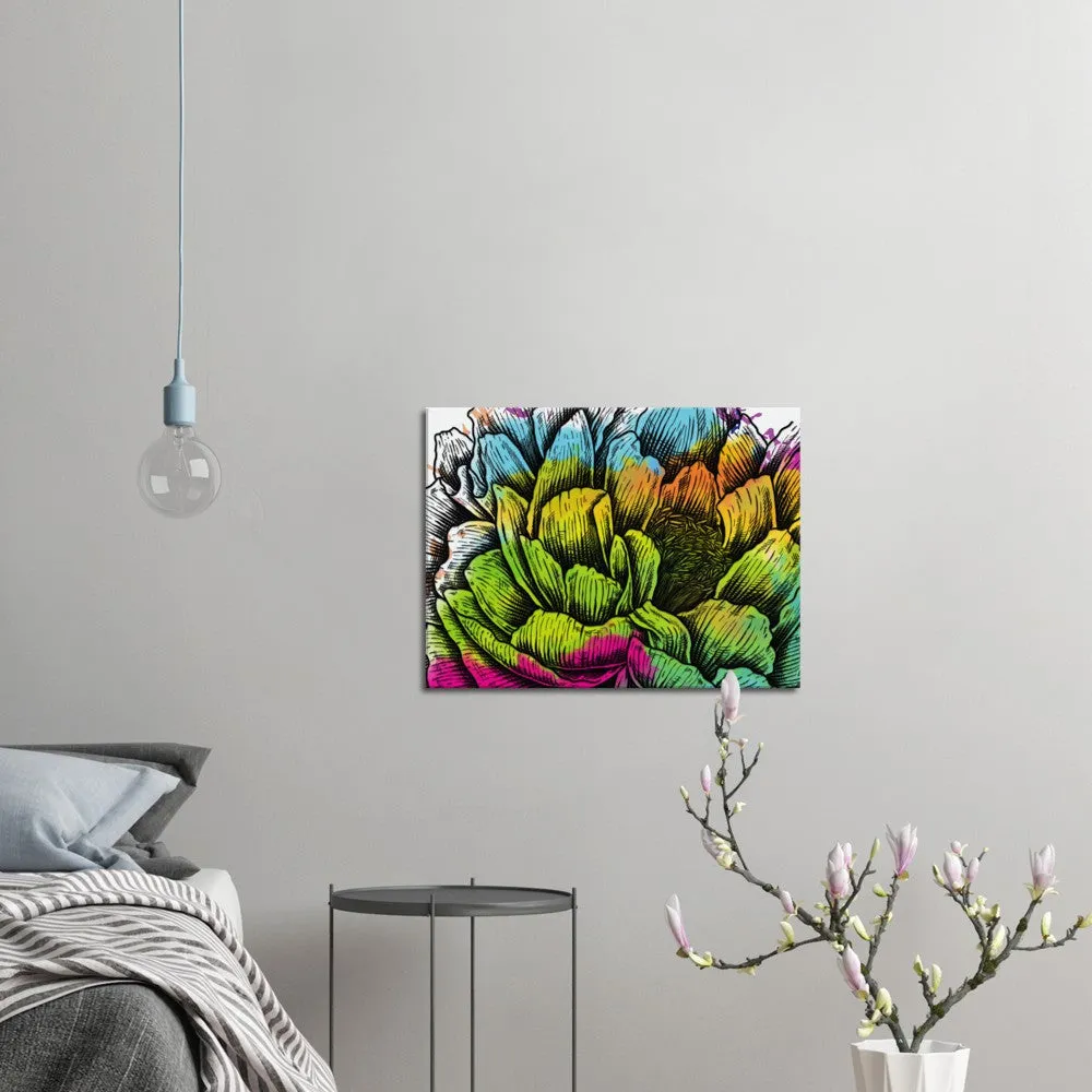 Flower watercolor abstract Canvas wall art