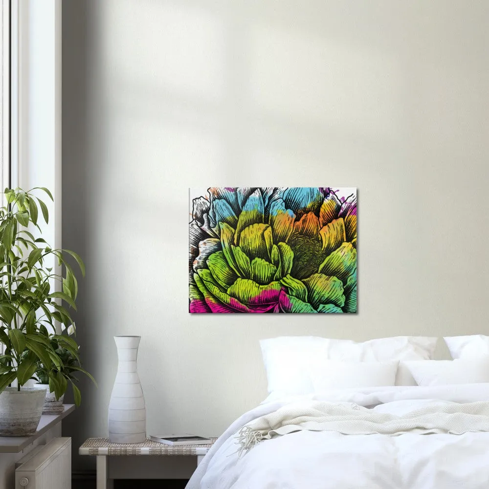 Flower watercolor abstract Canvas wall art