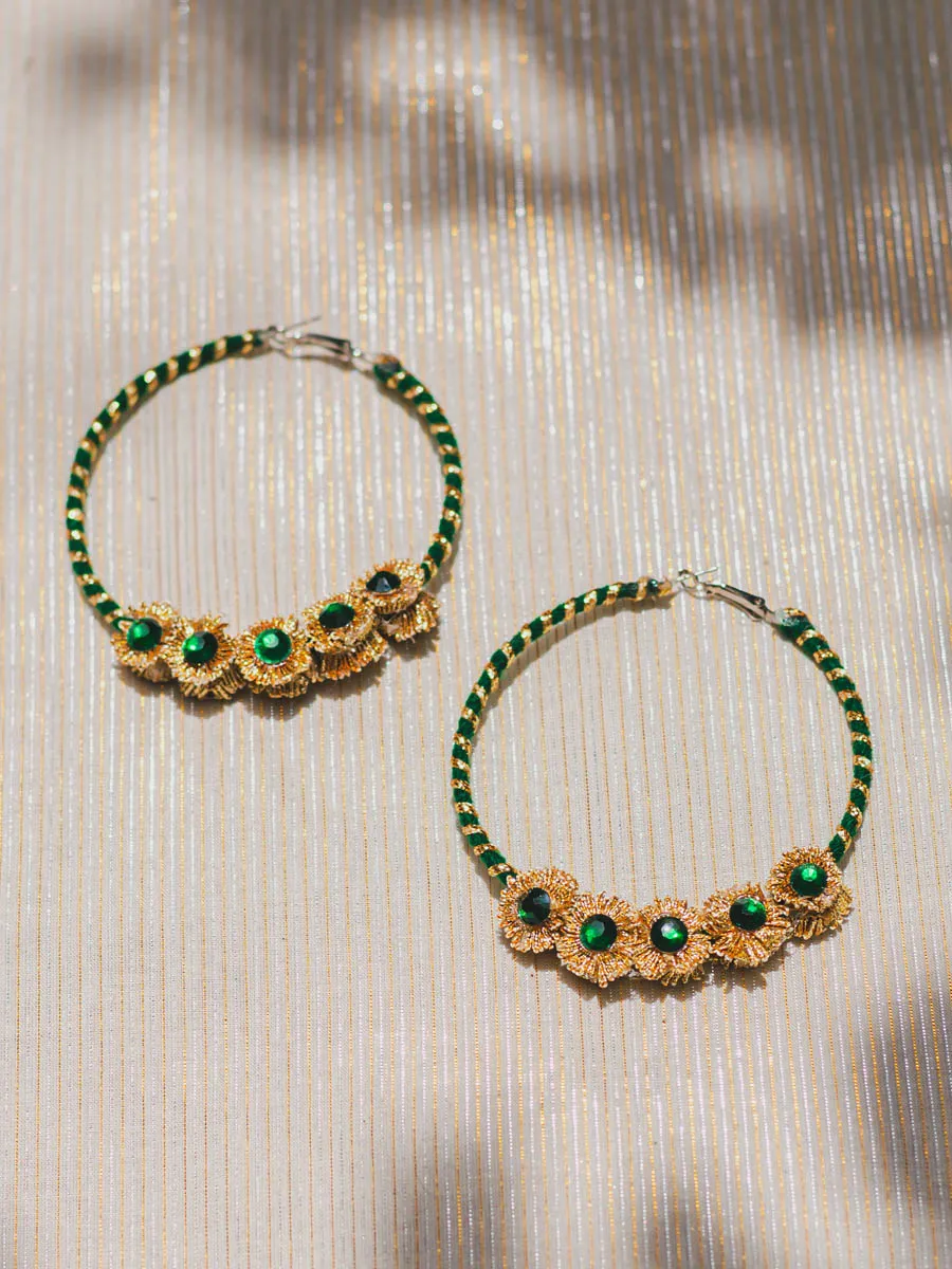 Gota Charm Hoop Earrings