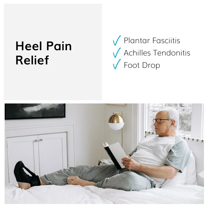 GRW Plantar Fasciitis Night Splint Soft Stretching Brace Compression Sleeve For Pain Support