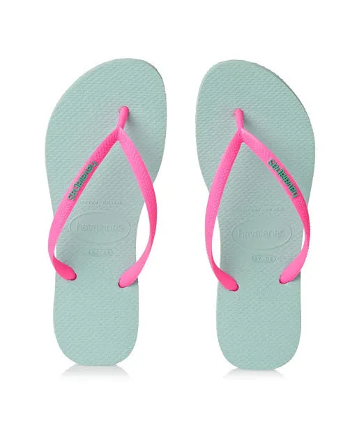 Havaianas Womens Slim Logo Pop-Up Mentha Green