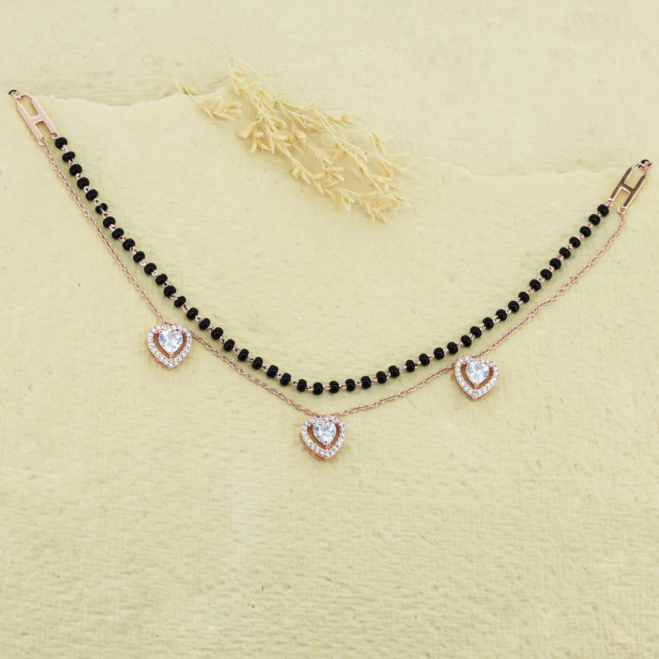 Heart Layered Mangalsutra Necklace