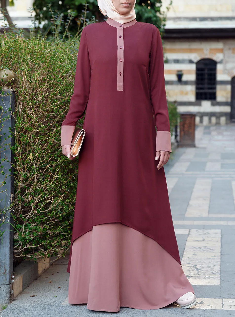 Hi-Lo Double Layered Abaya