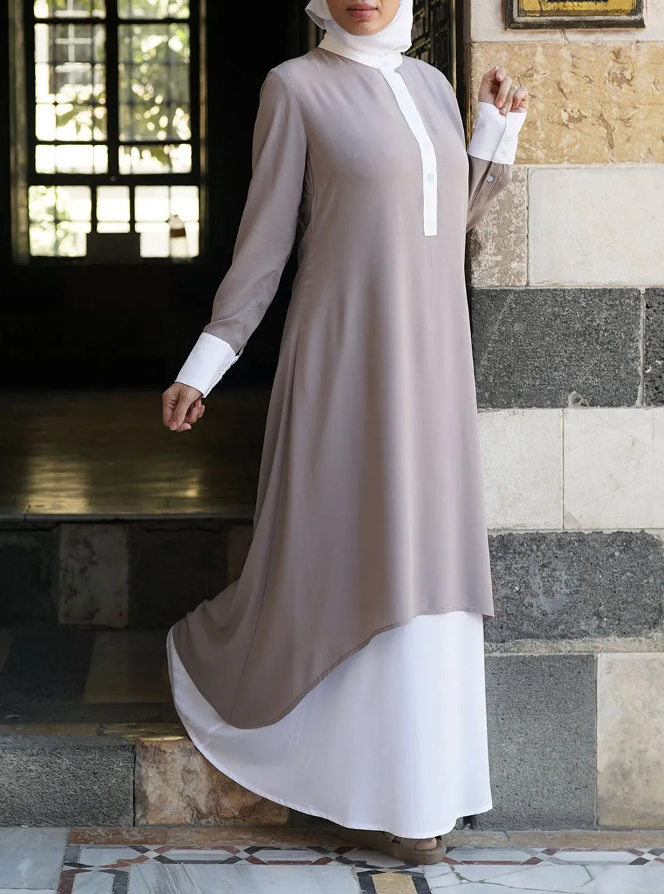 Hi-Lo Double Layered Abaya