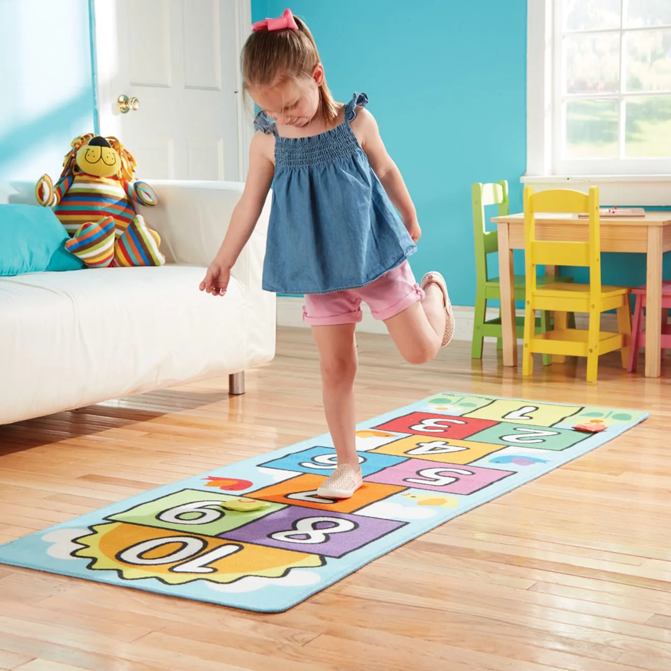 Hop & Count Hopscotch Rug