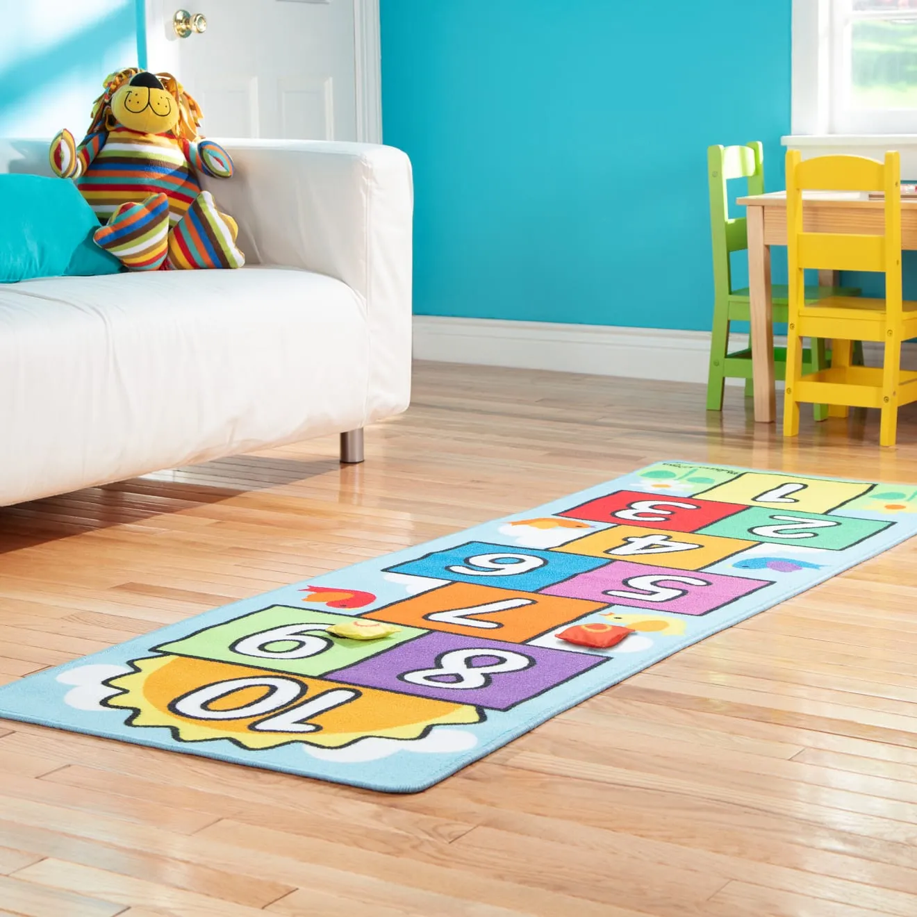 Hop & Count Hopscotch Rug