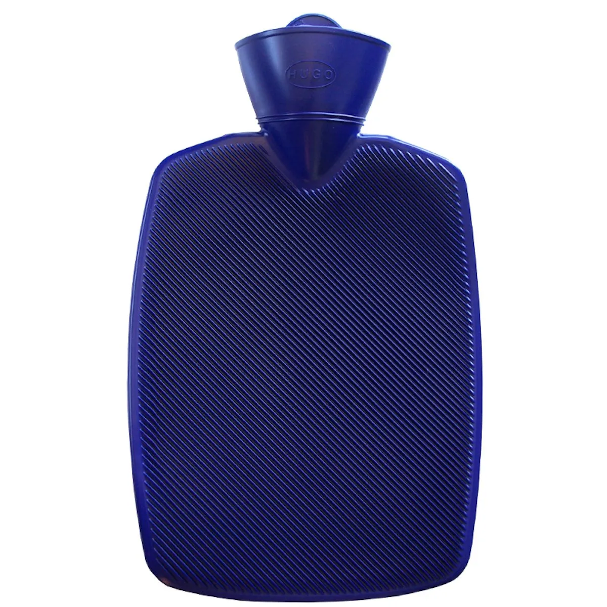 Hot Water Bottle Classic Hugo -Half Ribbed- Blue