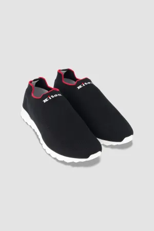 Kiton Black Sock Trainers