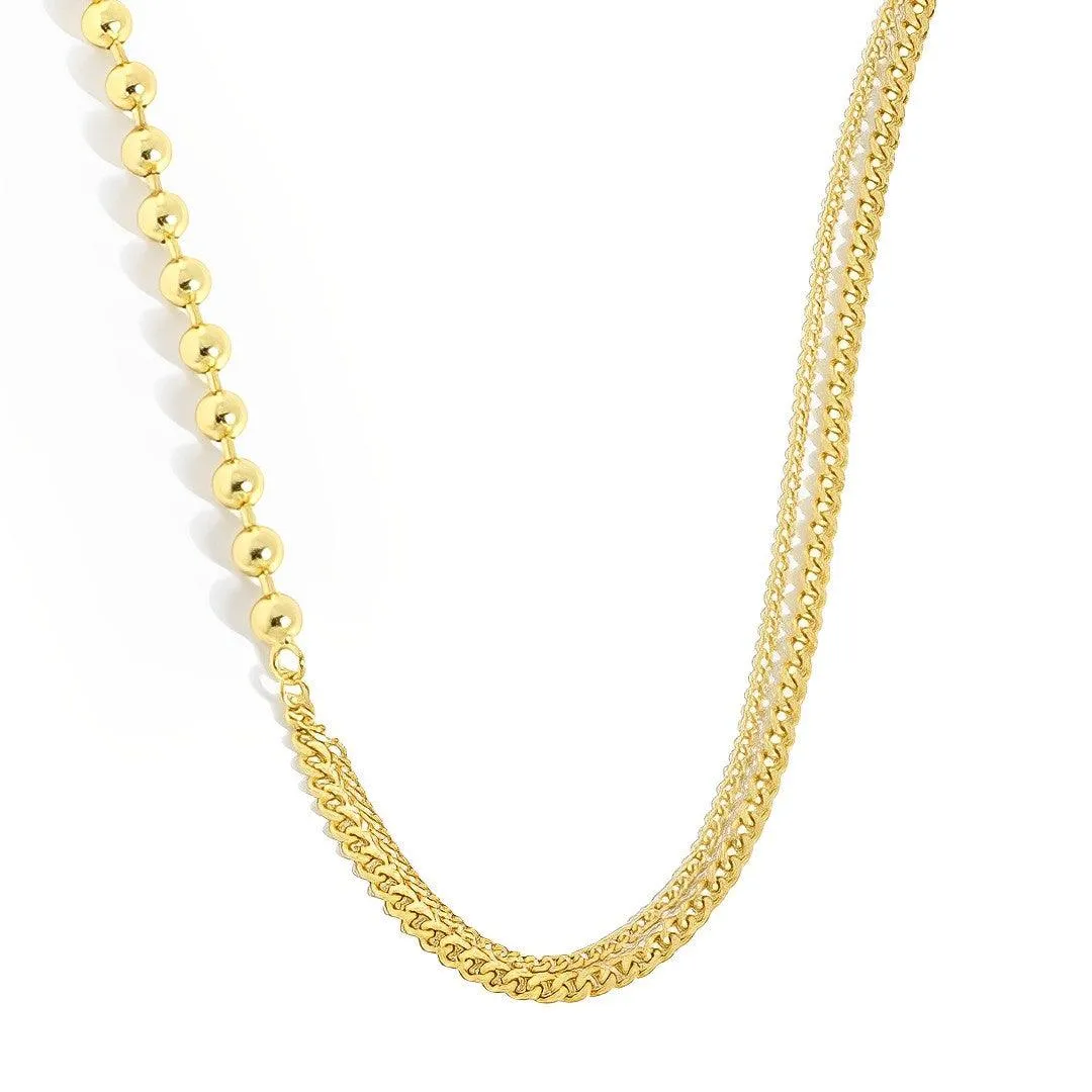 Layered Bead Chain Necklace