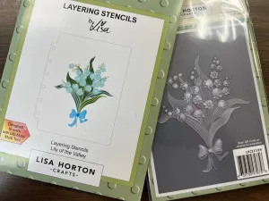 lily of the valley folder die stencil by  Lisa Horton