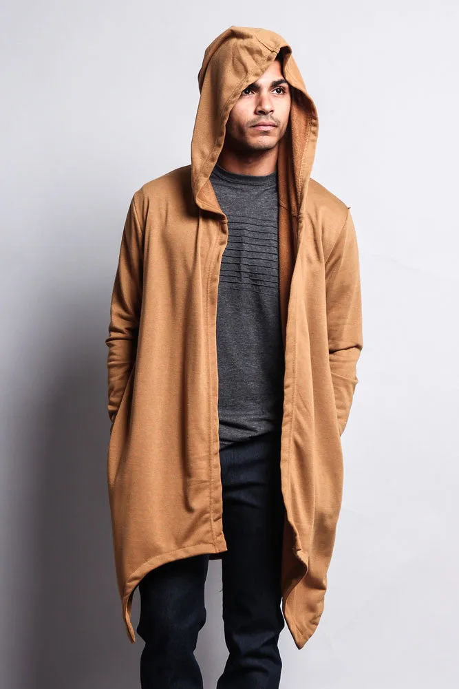 Long Length Drape Cape Cardigan Hoodie