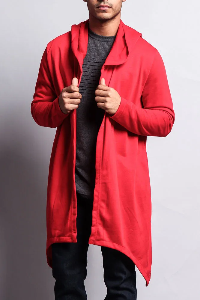 Long Length Drape Cape Cardigan Hoodie