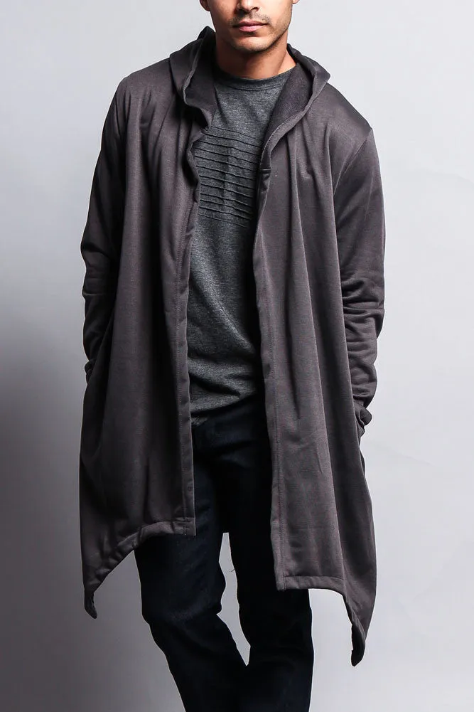 Long Length Drape Cape Cardigan Hoodie