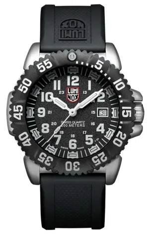 Luminox Navy SEAL Colormark Stainless Steel Black Dial Black Rubber Strap Date Divers Quartz Mens Watch XS.3151.NV.F