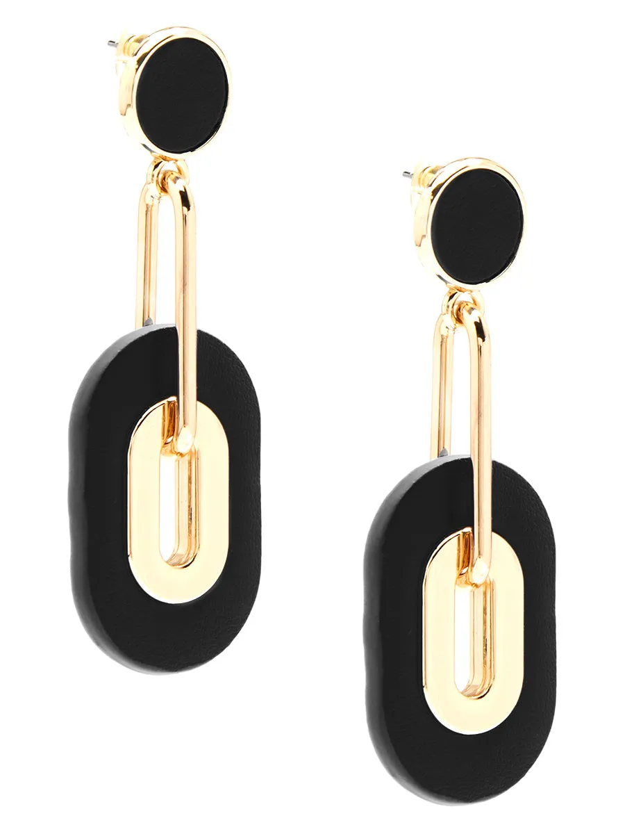 Make an Impression Faux Leather Drop Earring