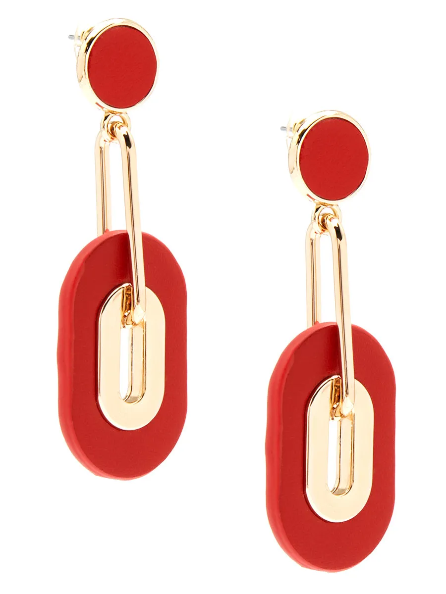 Make an Impression Faux Leather Drop Earring