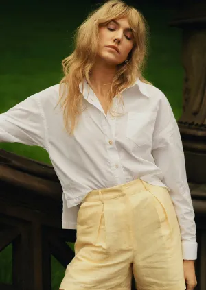 MASON'S DAUGHTER the Boyfriend Shirt, White Poplin