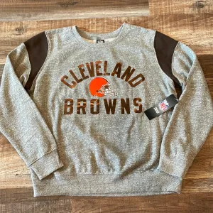 NFL Cleveland Browns NEW!!!  Grey Sweatshirt Women’s Large