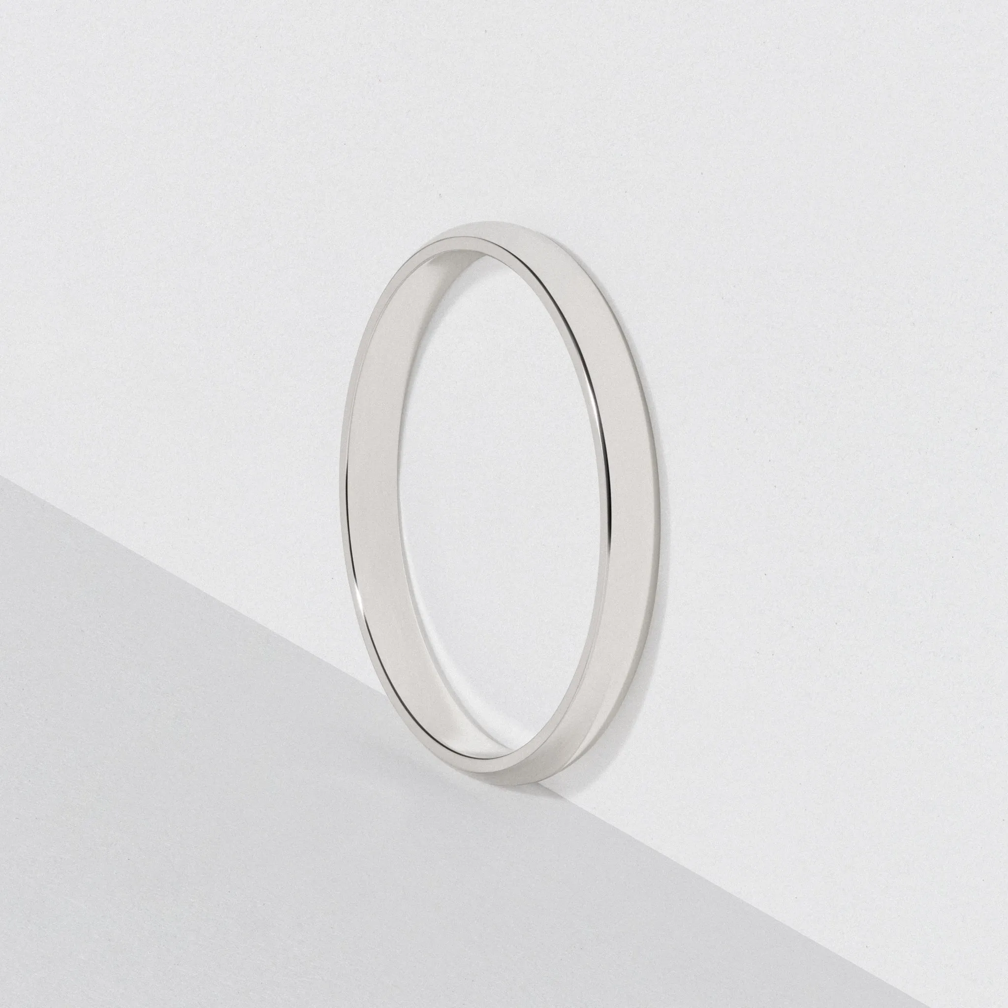 Platinum Classic Wedding Band - Polished 2mm