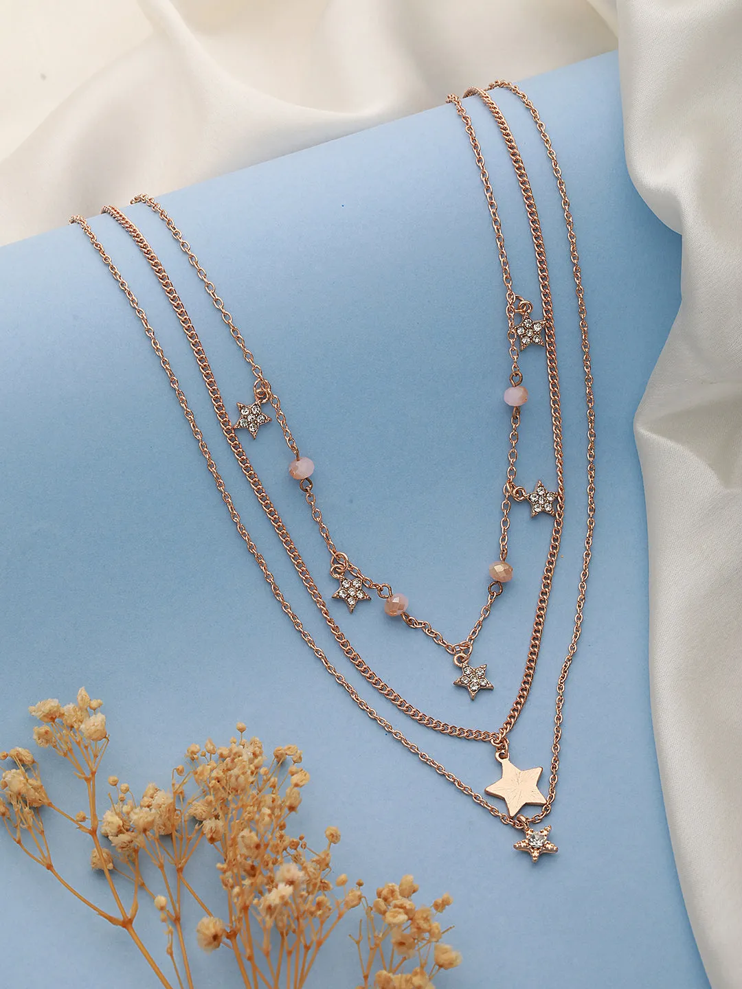 Rose Gold-Plated Layered Necklace