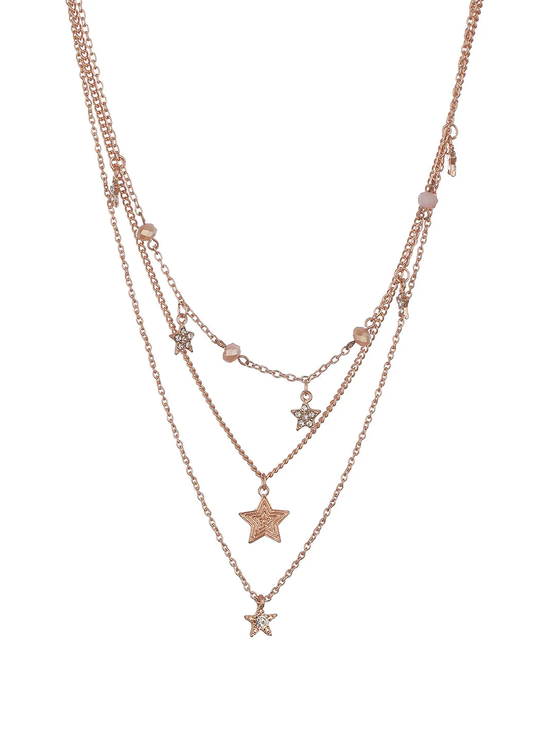 Rose Gold-Plated Layered Necklace