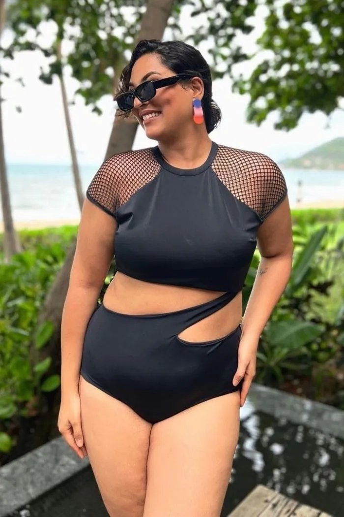 Sakshi Sindwani in our  Don't Mesh With Me Monokini