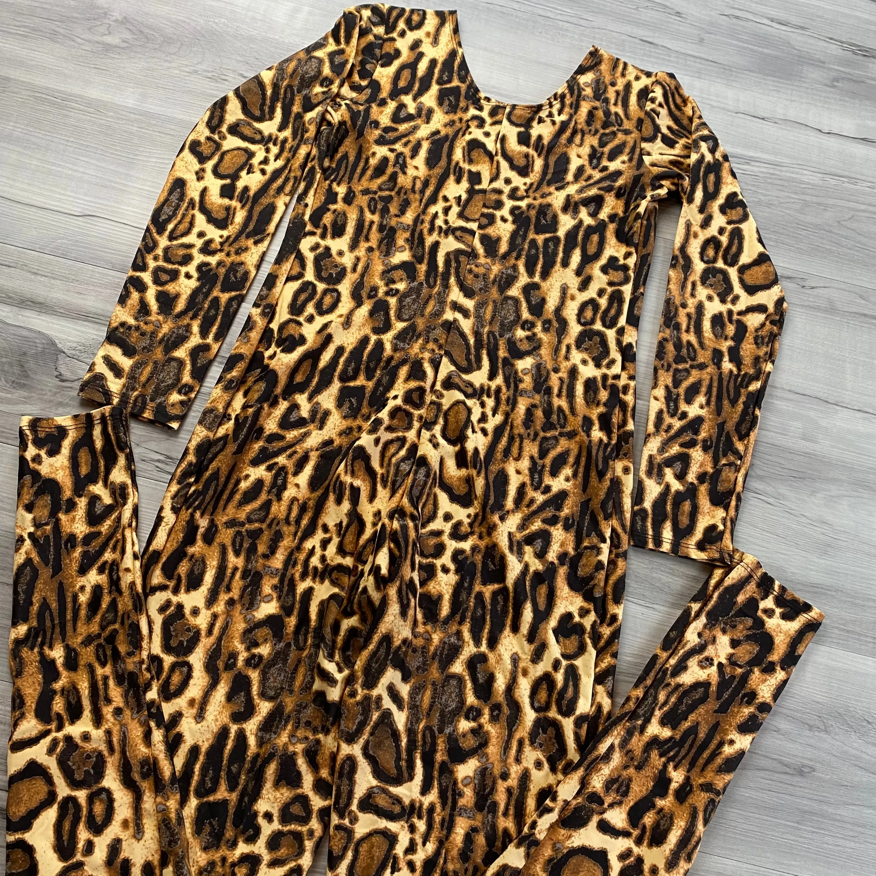 SALE - Catsuit in Leopard Animal Print Spandex