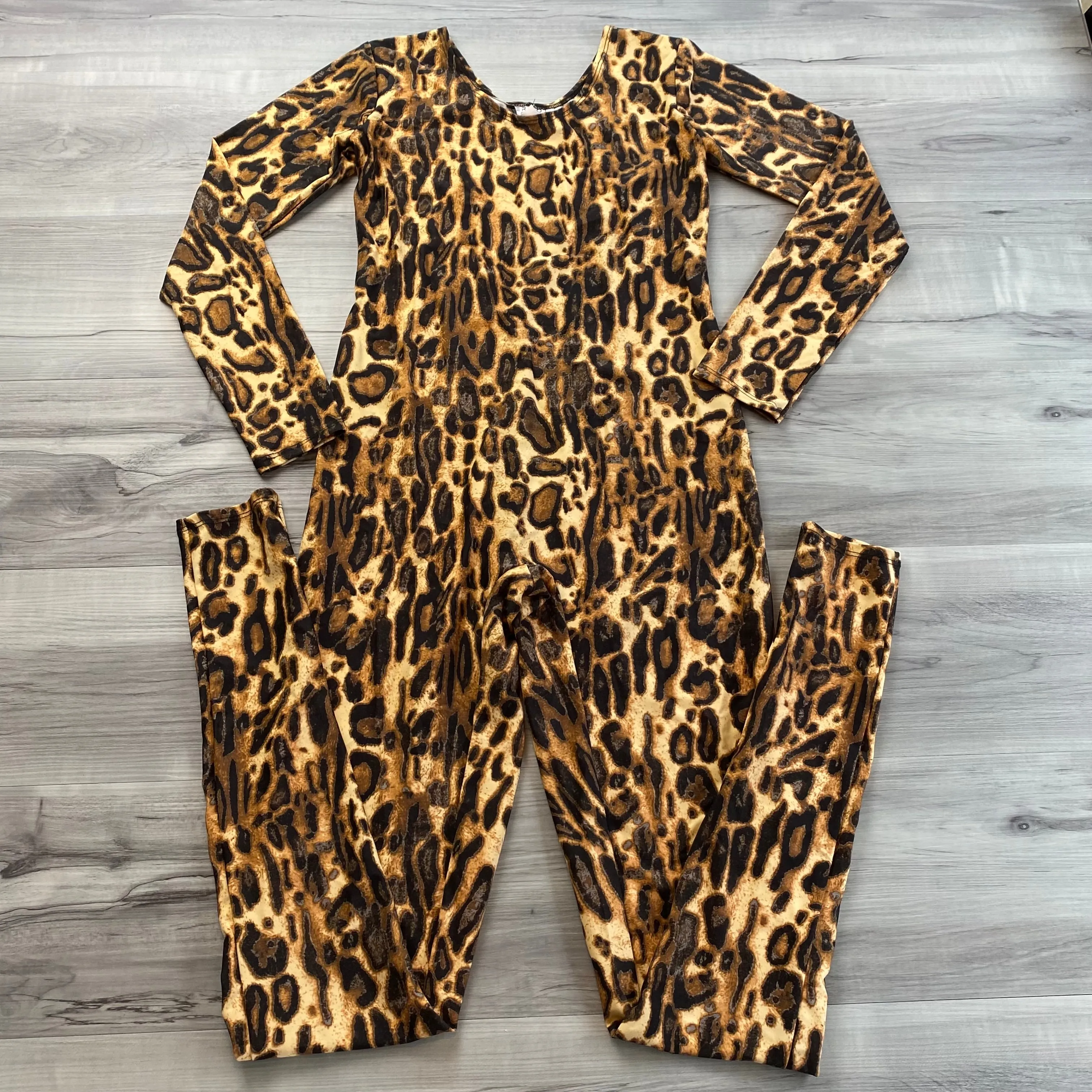 SALE - Catsuit in Leopard Animal Print Spandex