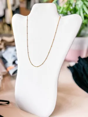 The 18K Gold Plated Dainty Beaded Necklace