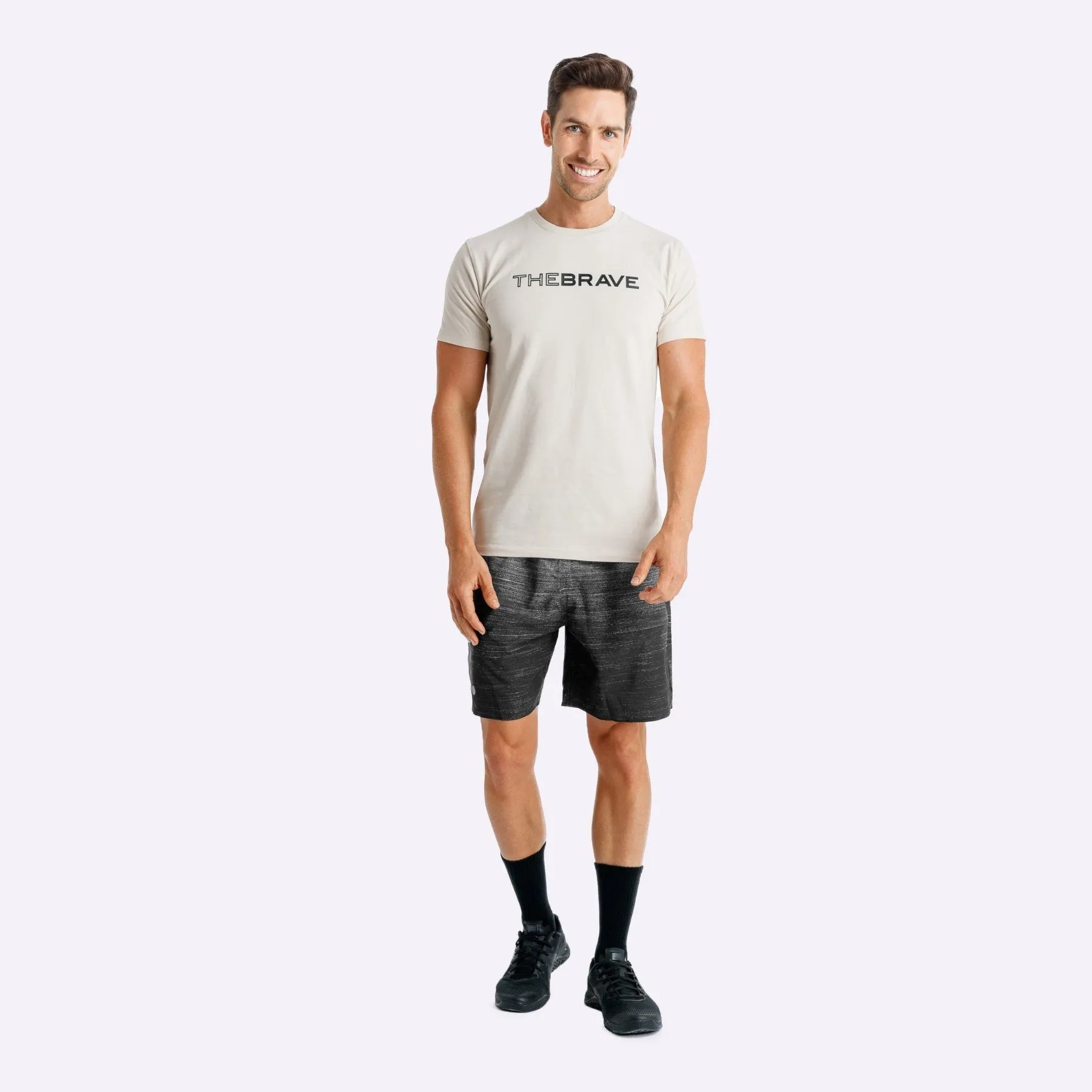 The Brave - Men's Waverider T-Shirt - Stone/Black