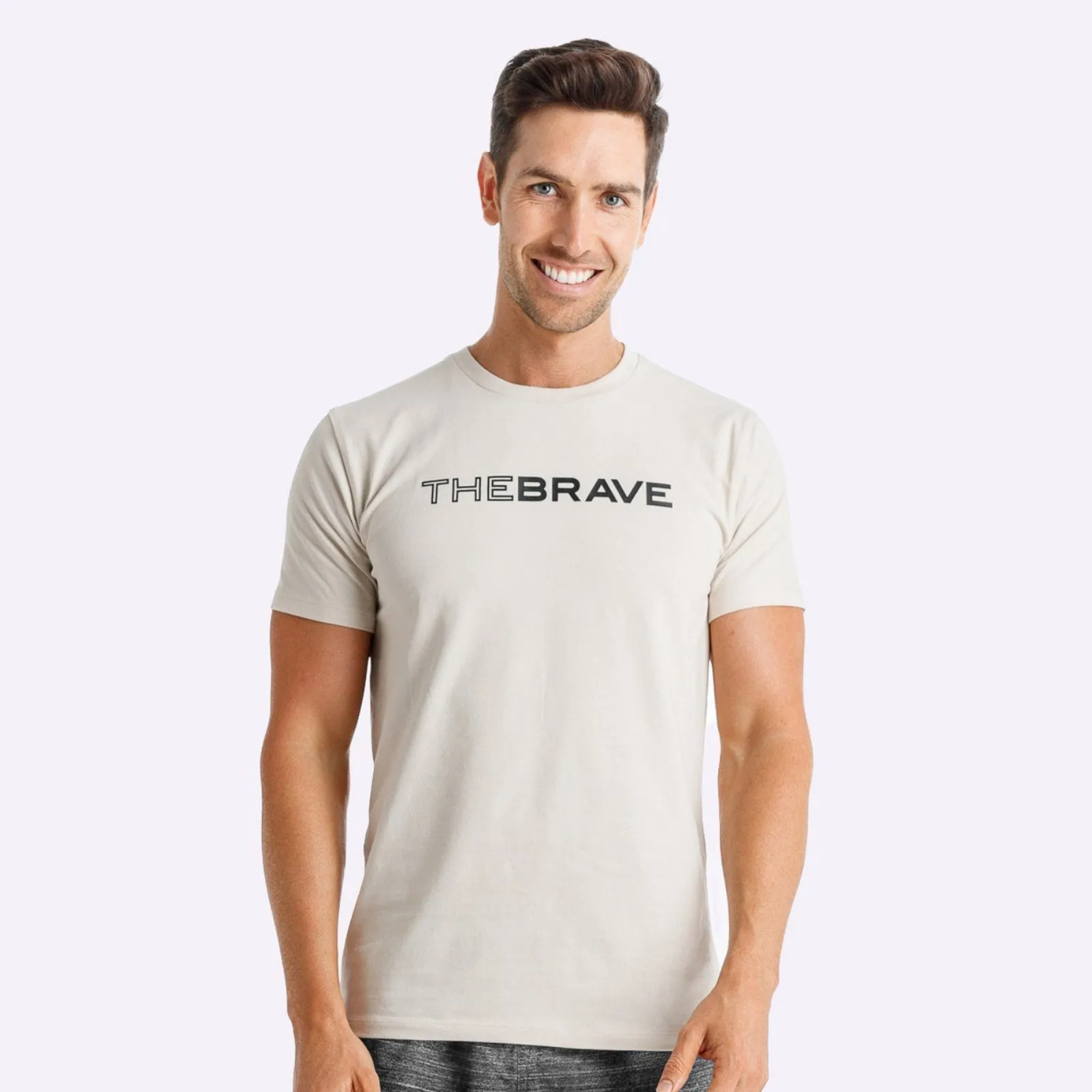 The Brave - Men's Waverider T-Shirt - Stone/Black