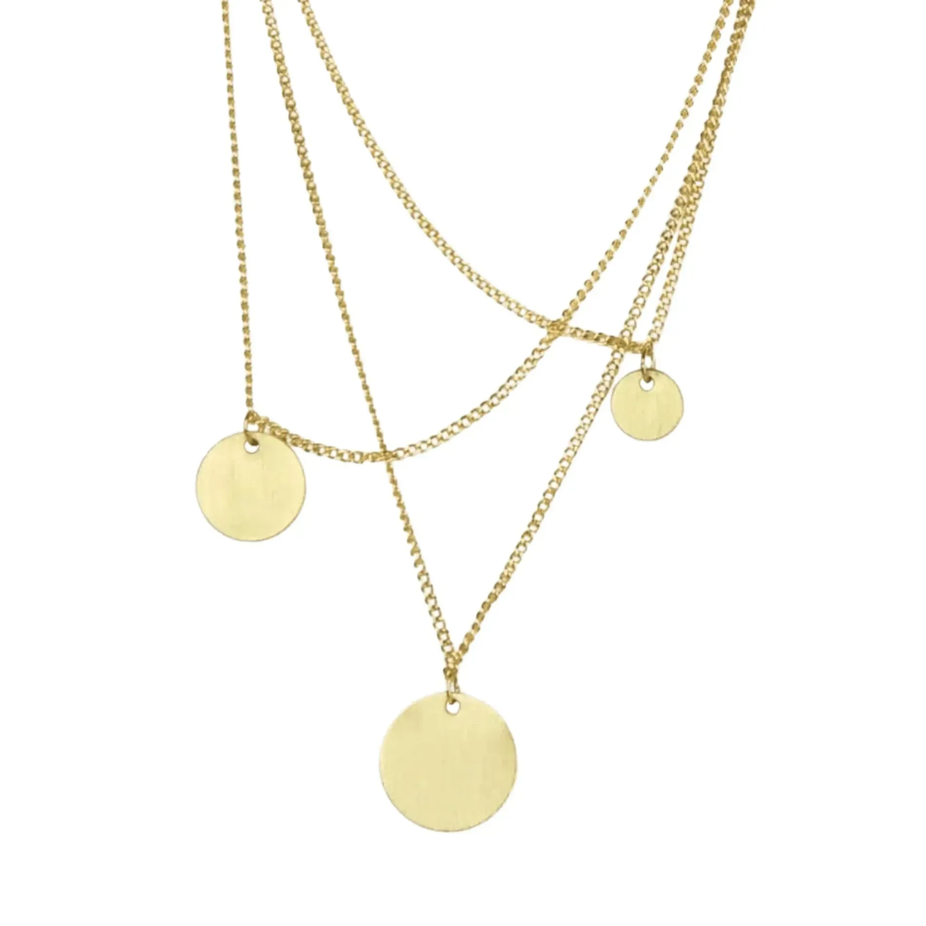 Theia Triple Dot Necklace Gold Plating