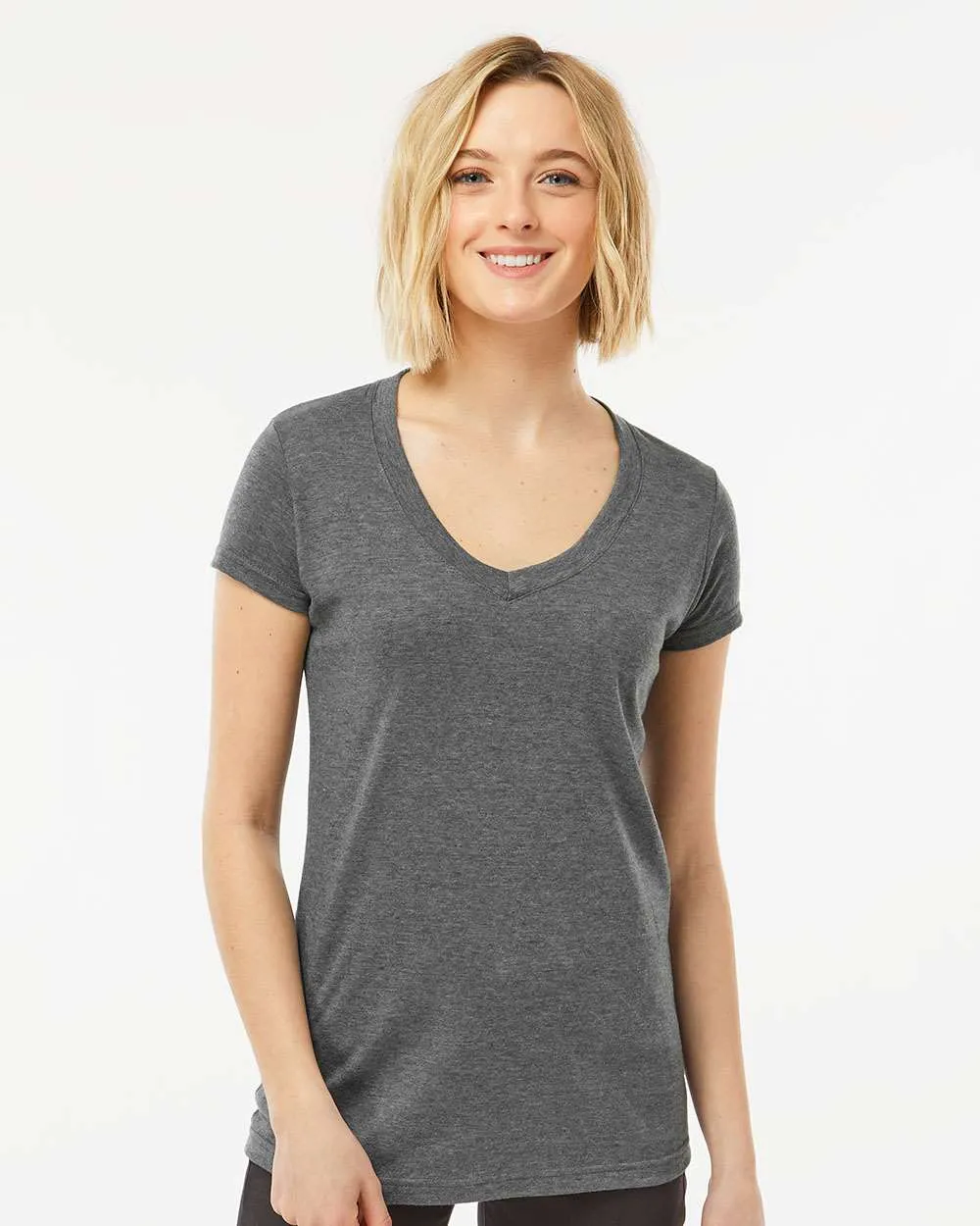 Tultex Women's Poly-Rich V-Neck T-Shirt 244