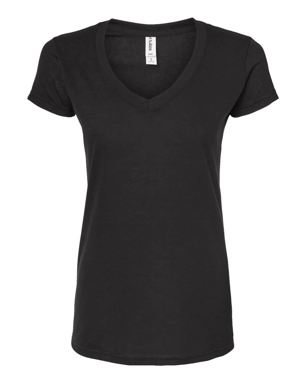 Tultex Women's Poly-Rich V-Neck T-Shirt 244