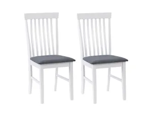 White Wooden Chairs, Set of 2